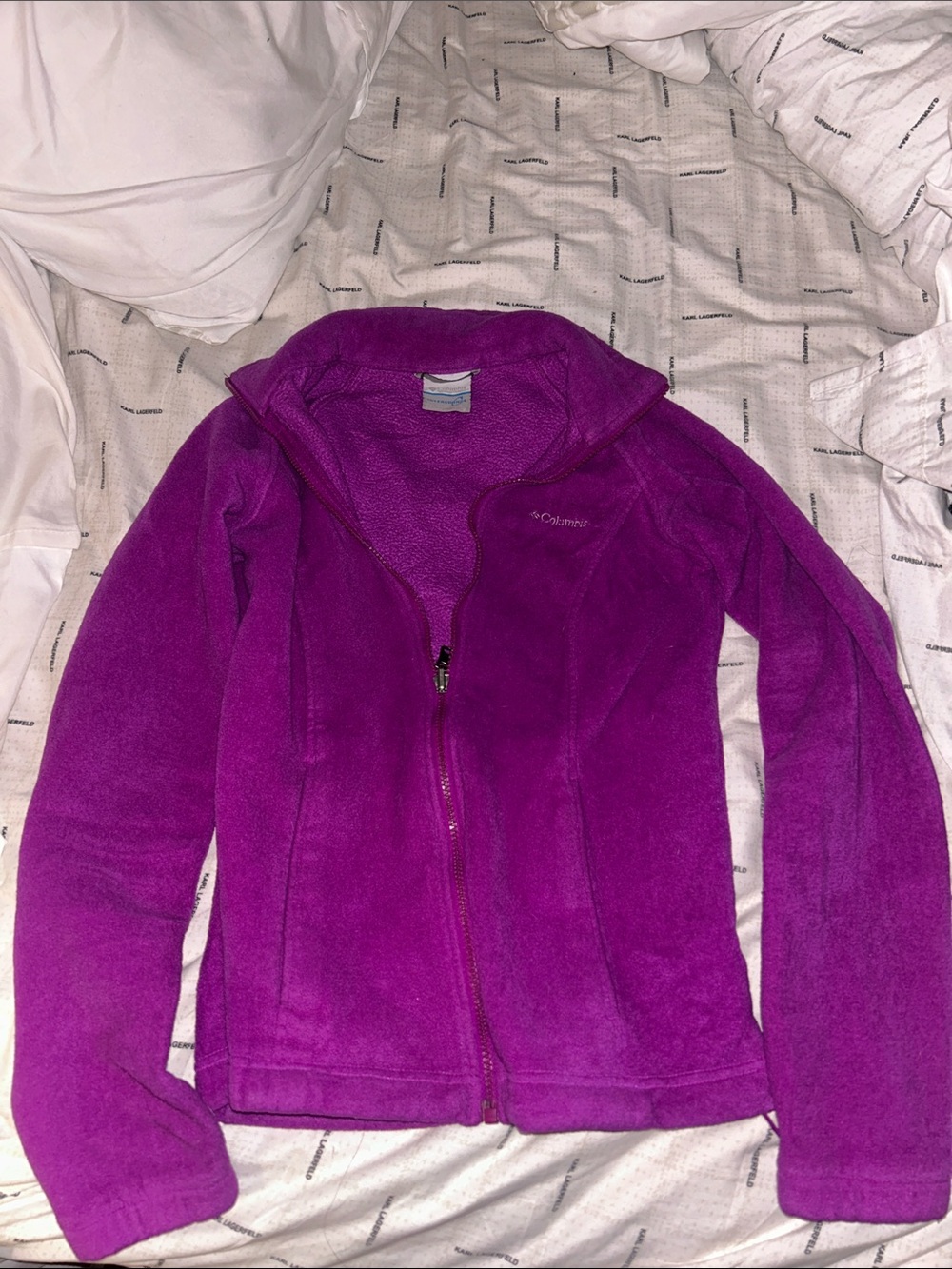 Columbia Women's Vibrant Purple Full-Zip Fleece Jacket